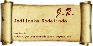 Jedlicska Rodelinda névjegykártya